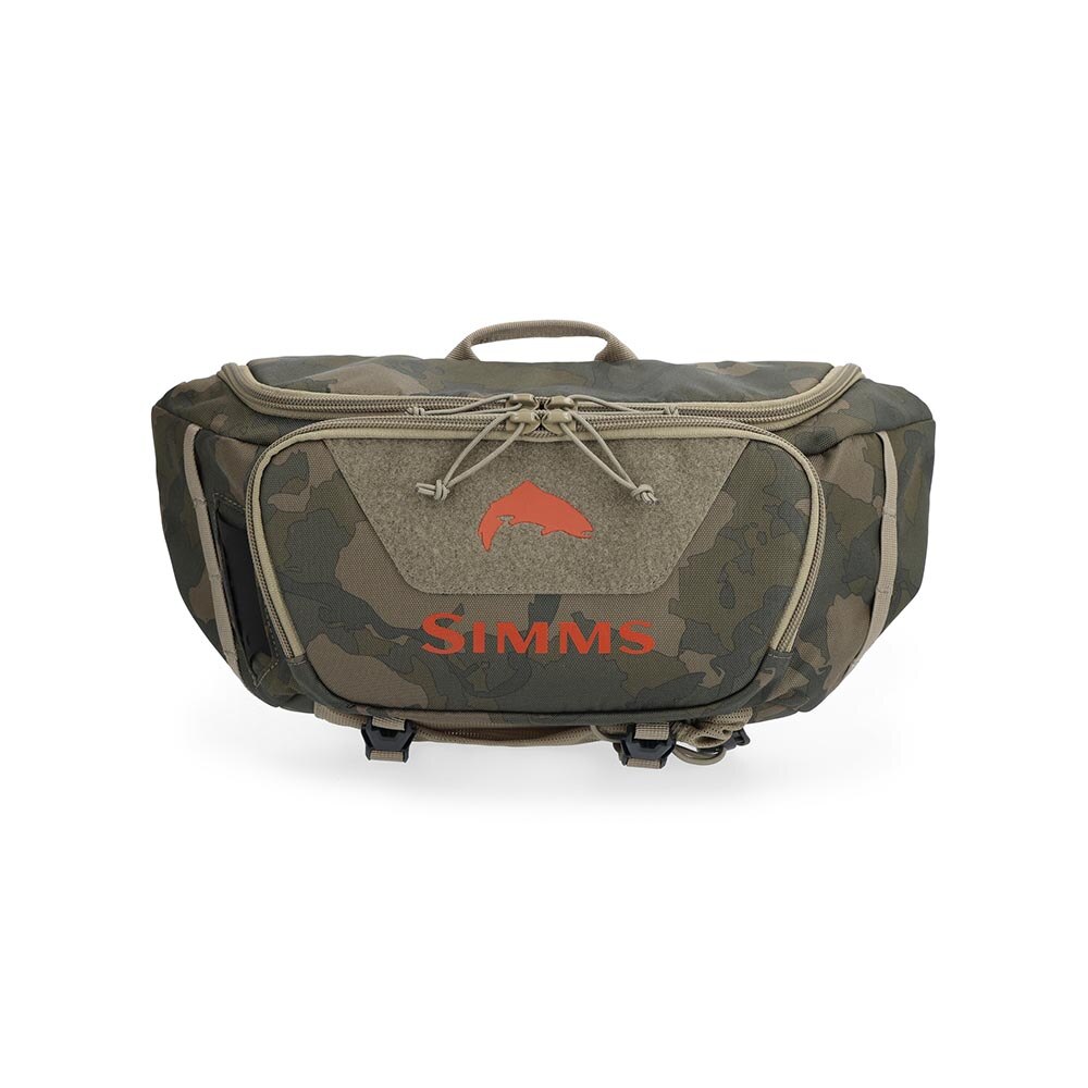 Simms Tributary Hip Pack in Regiment Camo Olive Drab